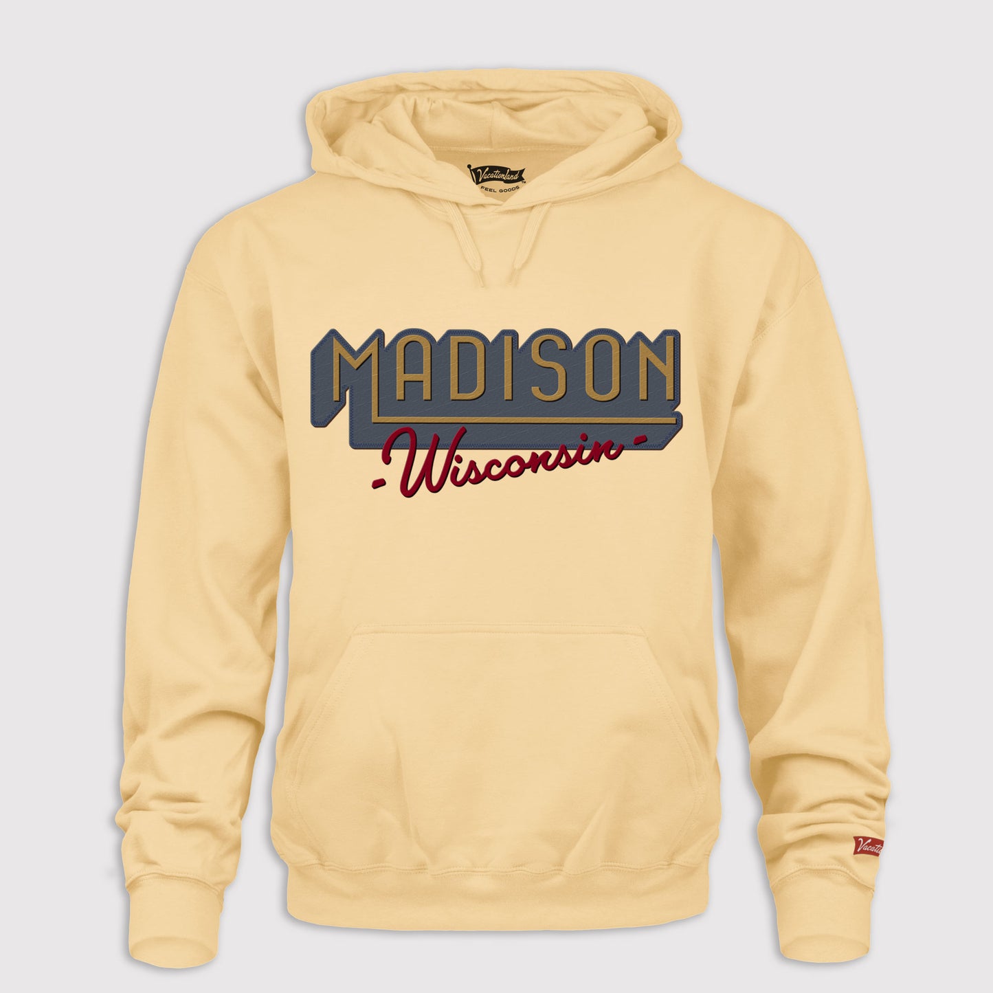 Background Drop - Twill Appliqué Hoodie - Madison