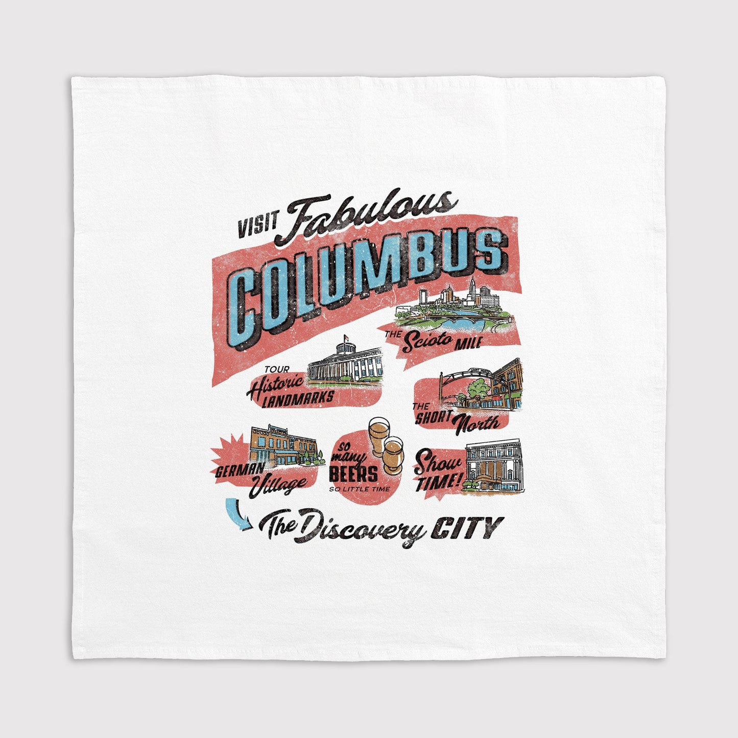 Guided Tour Kitchen Towel - Columbus