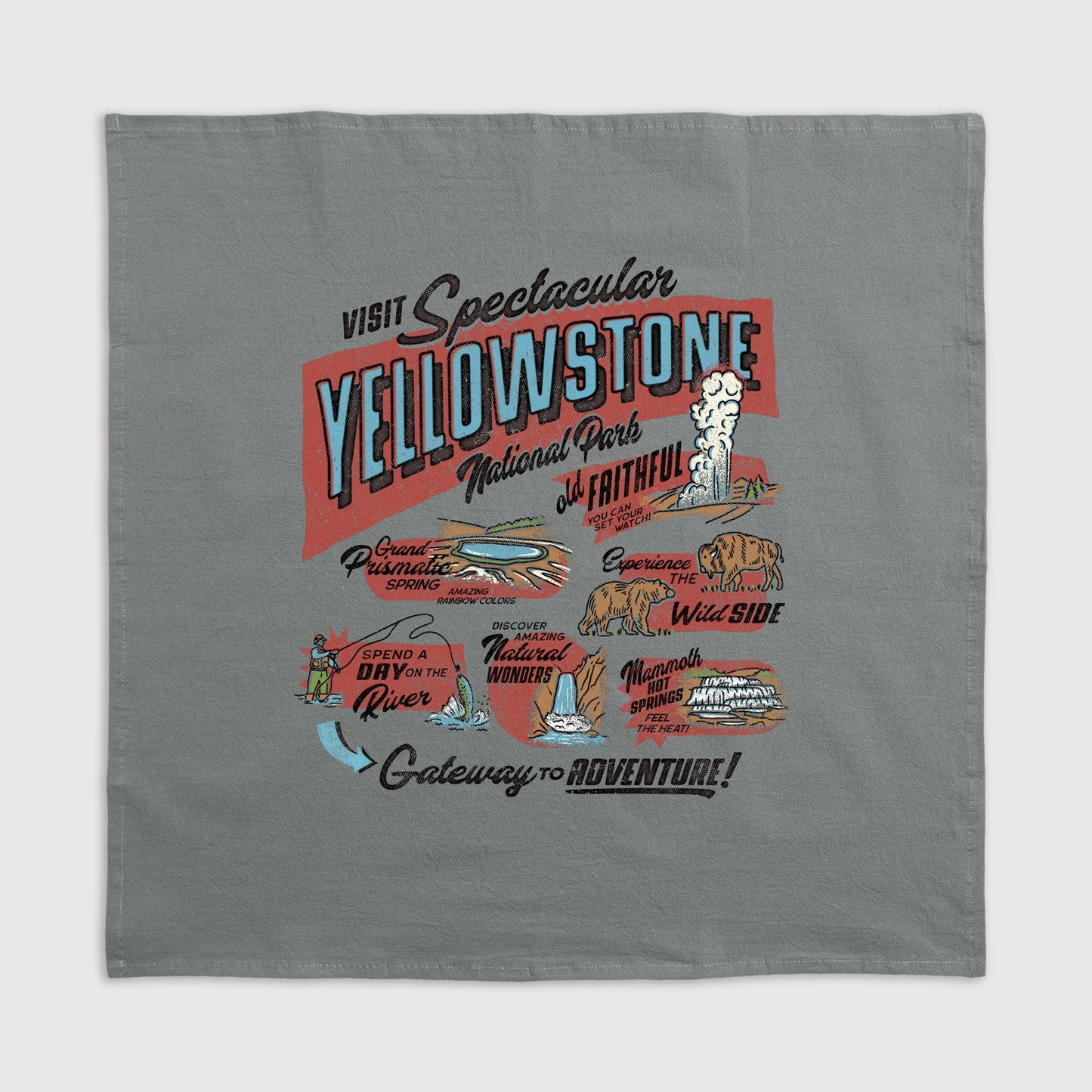 Guided Tour Kitchen Towel - Yellowstone